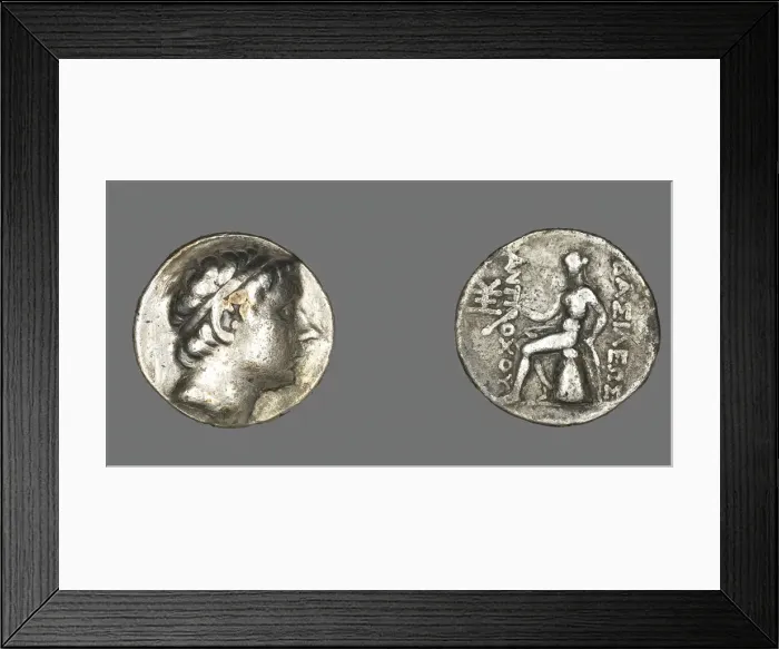 Framed Print : Tetradrachm (Coin) Portraying King Antiochus III The Great, 223-187 BCE. Creator: Unknown Framed Print : Tetradrachm (Coin) Portraying King Antiochus III The Great, 223-187 BCE. Creator: Unknown