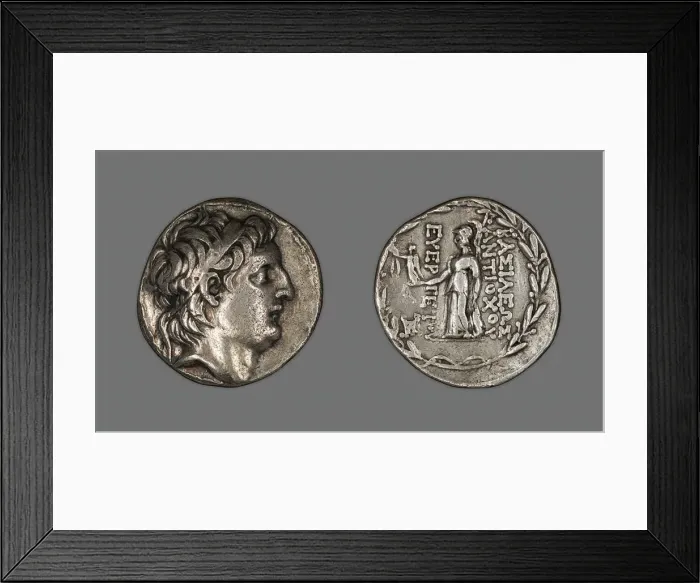 Framed Print : Tetradrachm (Coin) Portraying King Antiochus VII Euergetes Sidetes, 138-129 BCE Framed Print : Tetradrachm (Coin) Portraying King Antiochus VII Euergetes Sidetes, 138-129 BCE