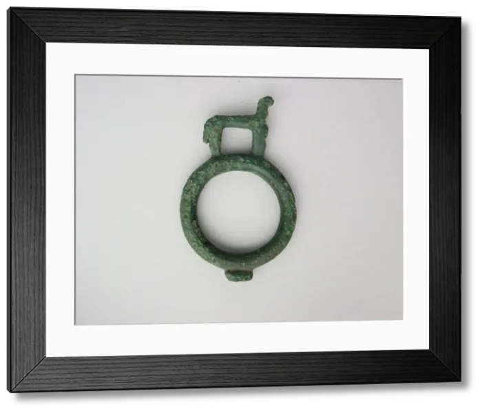 Framed Print : Harness Ring with Quadruped, Geometric Period (800-600 BCE). Creator: Unknown Framed Print : Harness Ring with Quadruped, Geometric Period (800-600 BCE). Creator: Unknown