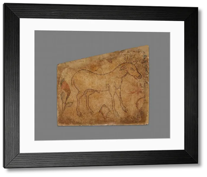 Framed Print : Deer in Floral Field, 4th-5th century. Creator: Unknown Framed Print : Deer in Floral Field, 4th-5th century. Creator: Unknown