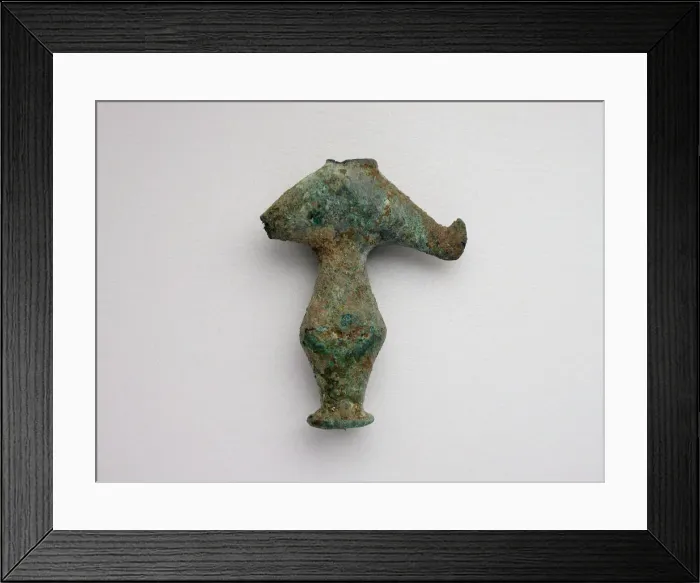 Framed Print : Biconical Bead with Bird, Geometric Period (800-700 BCE). Creator: Unknown Framed Print : Biconical Bead with Bird, Geometric Period (800-700 BCE). Creator: Unknown