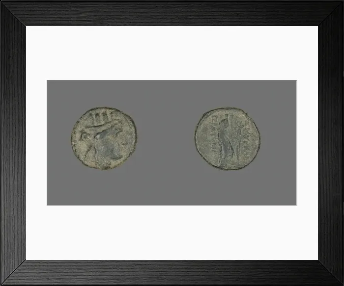 Framed Print : Coin Depicting the Goddess Kybele, 2nd century BCE. Creator: Unknown