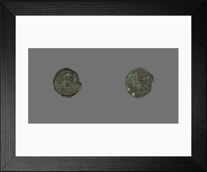 Framed Print : Coin Depicting a Double Cornucopia, Hasmonaean Dynasty (135-76 BCE)... (103-76 BCE) Framed Print : Coin Depicting a Double Cornucopia, Hasmonaean Dynasty (135-76 BCE)... (103-76 BCE)