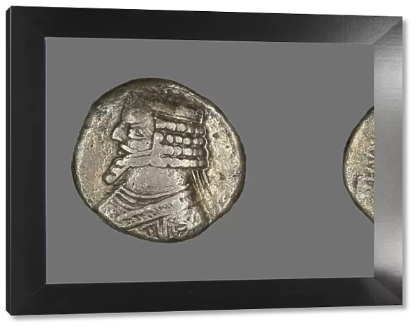 Tetradrachm (Coin) Portraying King Phraates IV, 38-3 BCE. Creator: Unknown