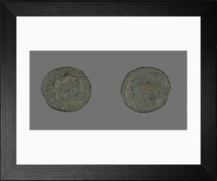 Framed Print : Follis (Coin) Portraying Emperor Constantius I, about 303. Creator: Unknown Framed Print : Follis (Coin) Portraying Emperor Constantius I, about 303. Creator: Unknown