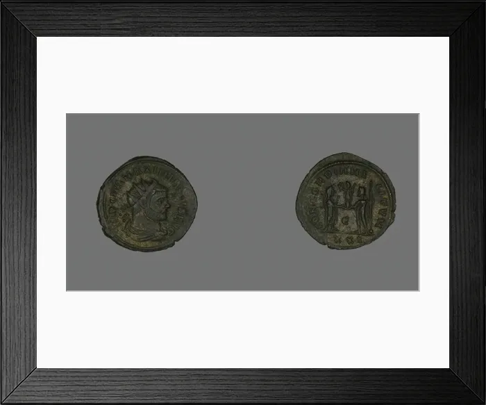 Framed Print : Antoninianus (Coin) Portraying Emperor Marcus Aurelius Valerius Maximianus... about 293 Framed Print : Antoninianus (Coin) Portraying Emperor Marcus Aurelius Valerius Maximianus... about 293