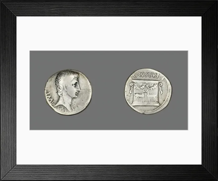 Framed Print : Cistophoric Tetradrachm (Coin) Portraying Emperor Augustus, about 25 BCE Framed Print : Cistophoric Tetradrachm (Coin) Portraying Emperor Augustus, about 25 BCE