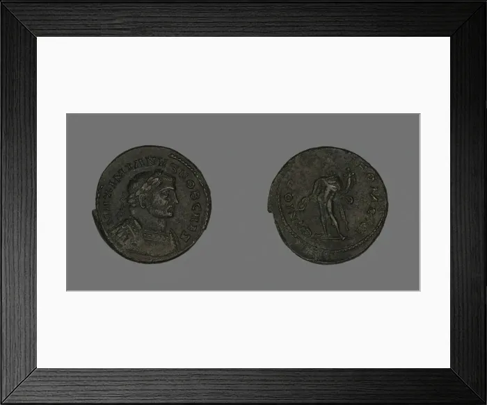 Framed Print : Follis (Coin) Portraying Emperor Galerius, about 303. Creator: Unknown Framed Print : Follis (Coin) Portraying Emperor Galerius, about 303. Creator: Unknown