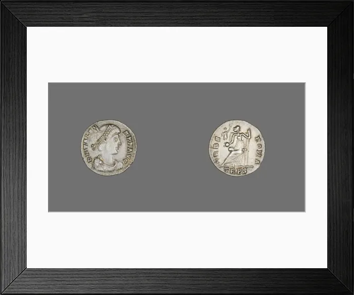 Framed Print : Siliqua (Coin) Portraying Emperor Valens, 364-378. Creator: Unknown Framed Print : Siliqua (Coin) Portraying Emperor Valens, 364-378. Creator: Unknown