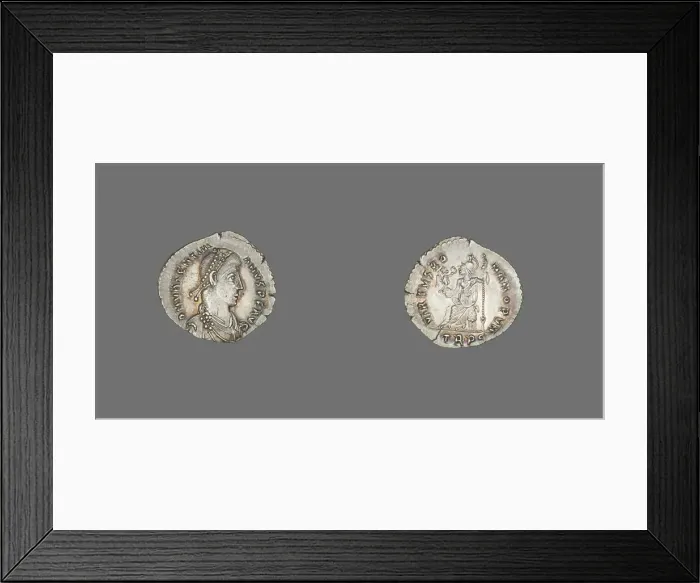 Framed Print : Siliqua (Coin) Portraying Valentinian II, 378-383. Creator: Unknown Framed Print : Siliqua (Coin) Portraying Valentinian II, 378-383. Creator: Unknown