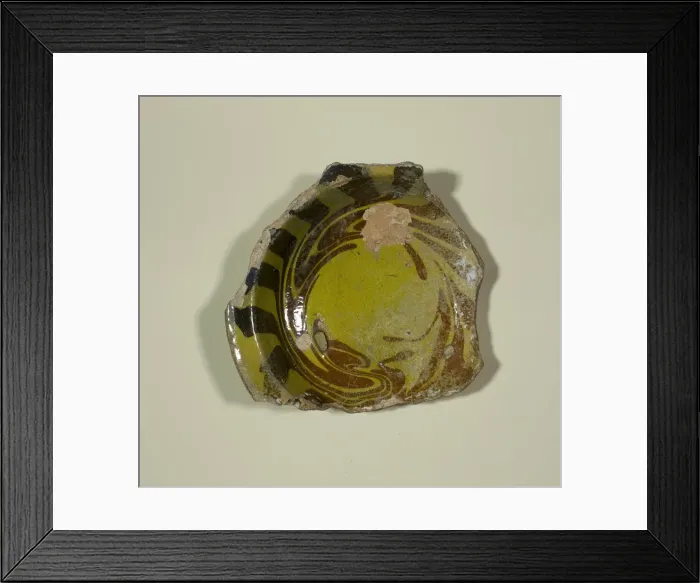Framed Print : Fragment of a Bowl, 16th-17th century. Creator: Unknown Framed Print : Fragment of a Bowl, 16th-17th century. Creator: Unknown