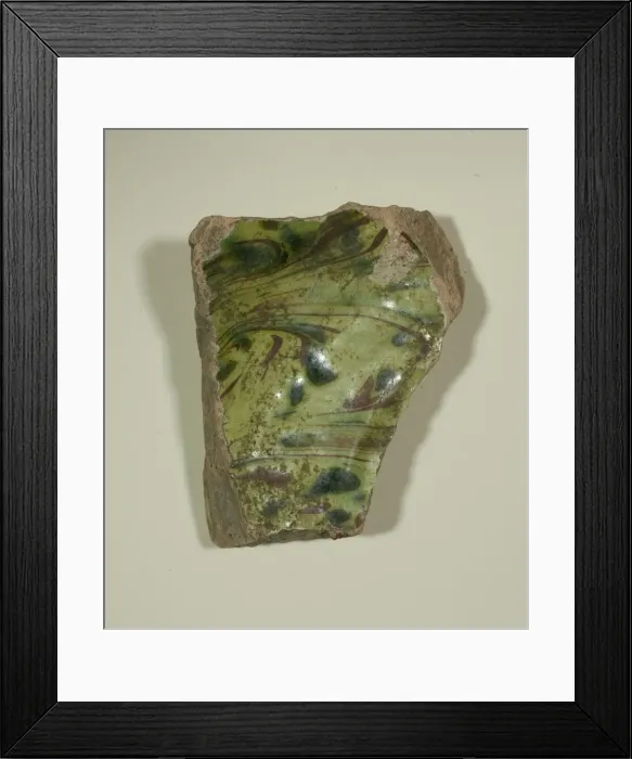 Framed Print : Fragment of a Bowl, 15th-17th century. Creator: Unknown Framed Print : Fragment of a Bowl, 15th-17th century. Creator: Unknown