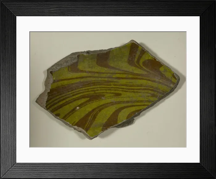 Framed Print : Fragment of a Bowl, 16th-17th century. Creator: Unknown Framed Print : Fragment of a Bowl, 16th-17th century. Creator: Unknown