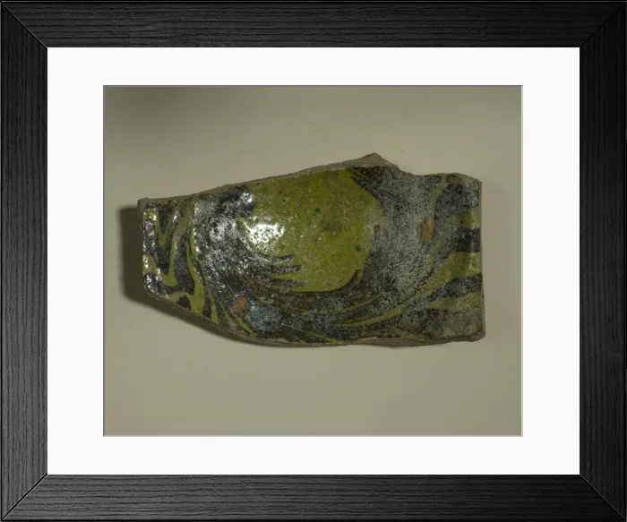 Framed Print : Fragment of a Bowl, 16th-17th century. Creator: Unknown Framed Print : Fragment of a Bowl, 16th-17th century. Creator: Unknown