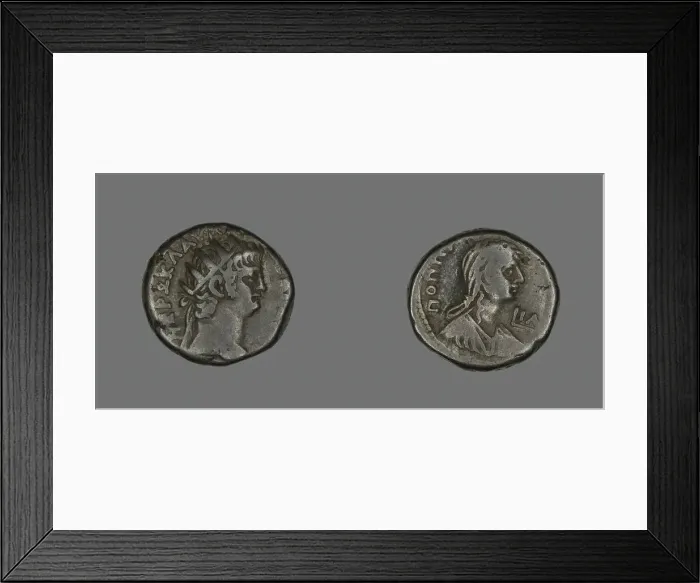 Framed Print : Tetradrachm (Coin) Portraying Emperor Nero, 54-68. Creator: Unknown Framed Print : Tetradrachm (Coin) Portraying Emperor Nero, 54-68. Creator: Unknown