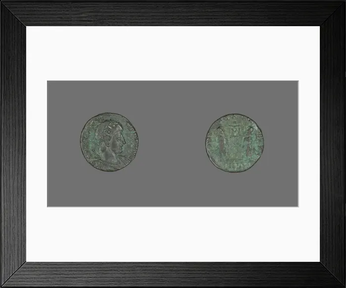 Framed Print : Coin Portraying Emperor Constantius II, after 340. Creator: Unknown Framed Print : Coin Portraying Emperor Constantius II, after 340. Creator: Unknown