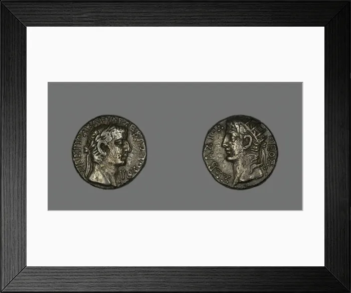 Framed Print : Tetradrachm (Coin) Portraying Emperor Tiberius, 32 CE. Creator: Unknown Framed Print : Tetradrachm (Coin) Portraying Emperor Tiberius, 32 CE. Creator: Unknown