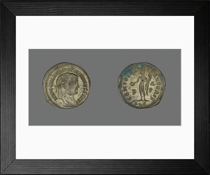 Framed Print : As (Coin) Portraying Emperor Galerius, 305-311. Creator: Unknown Framed Print : As (Coin) Portraying Emperor Galerius, 305-311. Creator: Unknown