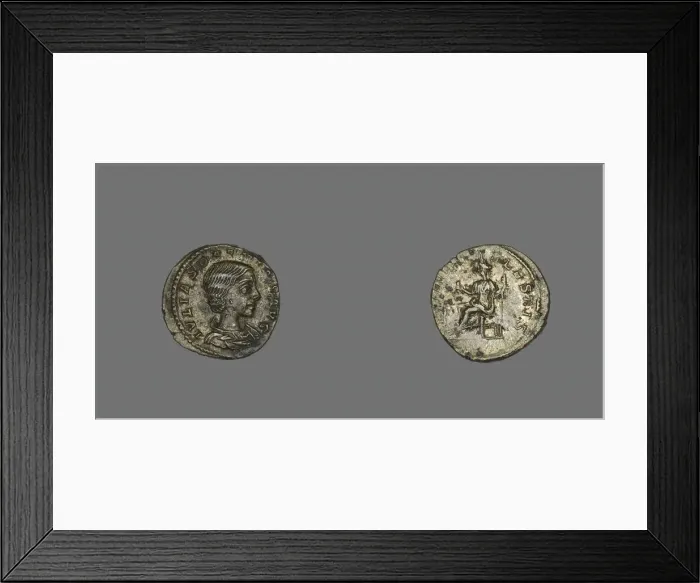 Framed Print : Denarius (Coin) Portraying Julia Soaemias, 218-219. Creator: Unknown Framed Print : Denarius (Coin) Portraying Julia Soaemias, 218-219. Creator: Unknown