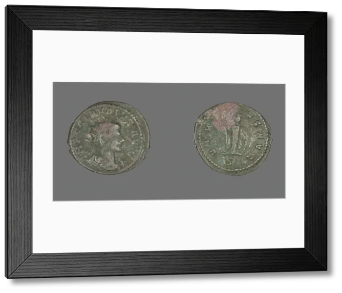 Framed Print : Antoninianus (Coin) Portraying Emperor Claudius Gothicus, 260-270. Creator: Unknown Framed Print : Antoninianus (Coin) Portraying Emperor Claudius Gothicus, 260-270. Creator: Unknown