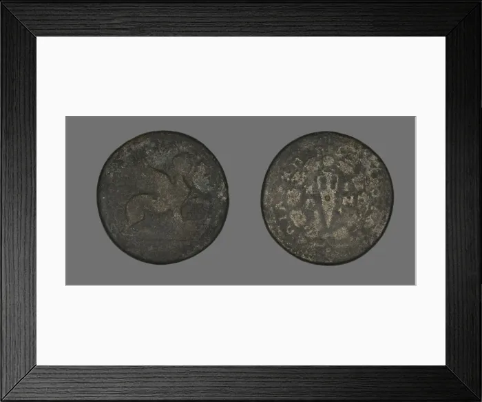Framed Print : Coin Depicting a Sphinx, 138-192. Creator: Unknown Framed Print : Coin Depicting a Sphinx, 138-192. Creator: Unknown