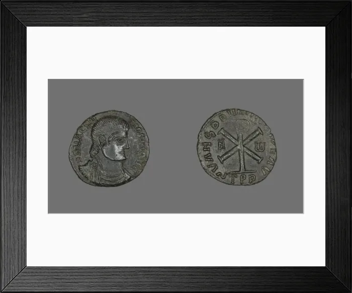 Framed Print : Coin Portraying Emperor Magnentius, 350-353. Creator: Unknown Framed Print : Coin Portraying Emperor Magnentius, 350-353. Creator: Unknown