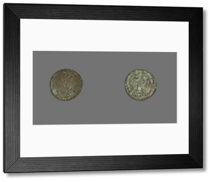 Framed Print : Coin Depicting the Goddess Tyche, about 253-268 CE. Creator: Unknown Framed Print : Coin Depicting the Goddess Tyche, about 253-268 CE. Creator: Unknown