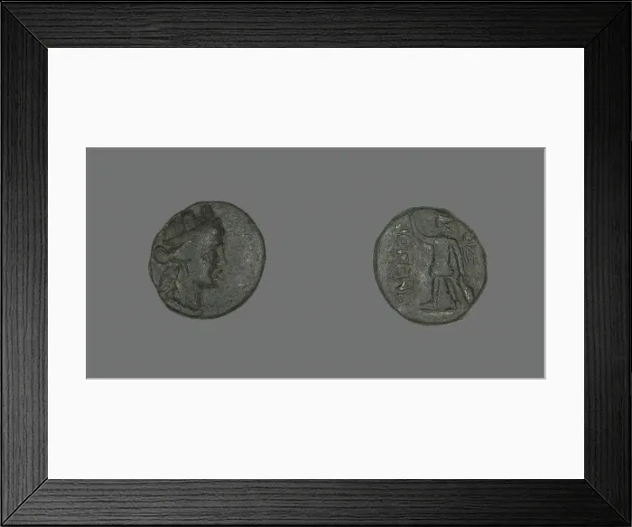 Framed Print : Coin Depicting the Amazon Cyme or the Goddess Tyche, 31 BCE-476 CE. Creator: Unknown Framed Print : Coin Depicting the Amazon Cyme or the Goddess Tyche, 31 BCE-476 CE. Creator: Unknown
