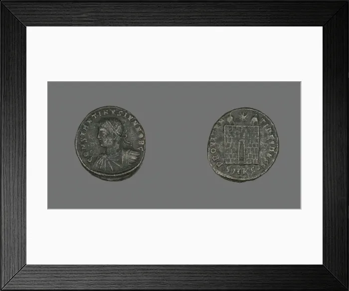 Framed Print : Coin Portraying Emperor Constantine I, 307-337 AD. Creator: Unknown Framed Print : Coin Portraying Emperor Constantine I, 307-337 AD. Creator: Unknown