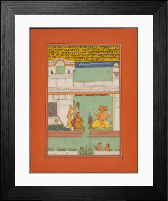 Framed Print : Ragini Khambavati, Page from a Jaipur Ragamala Set, 1750 / 70. Creator: Unknown Framed Print : Ragini Khambavati, Page from a Jaipur Ragamala Set, 1750 / 70. Creator: Unknown