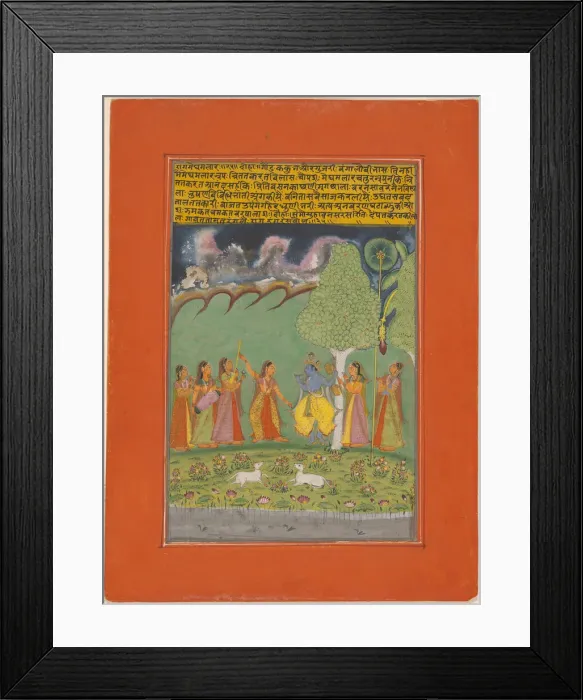 Framed Print : Rag Megh Malar, page from a Garland of Musical Ragas (Ragamala) Set, 1750 / 70 Framed Print : Rag Megh Malar, page from a Garland of Musical Ragas (Ragamala) Set, 1750 / 70