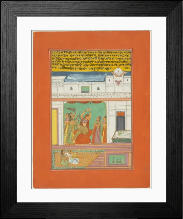 Framed Print : Ragini Desavaradi, Page from a Jaipur Ragamala Set, 1750 / 70. Creator: Unknown Framed Print : Ragini Desavaradi, Page from a Jaipur Ragamala Set, 1750 / 70. Creator: Unknown