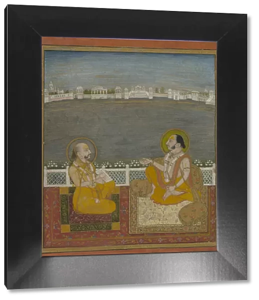 Tilkayat Dauji II Maharaj with a Visitor, c. 1825. Creator: Unknown