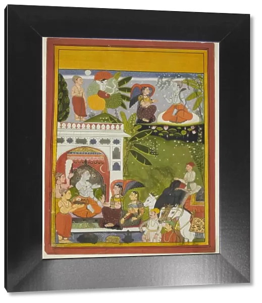 Kama Shoots a Love Arrow at Shiva, from a copy of the Song of Gauri (Gita-Gauri), c