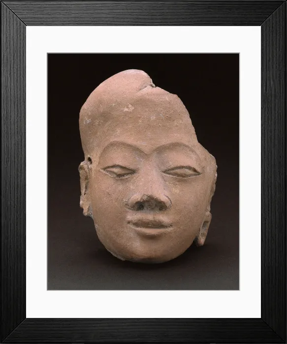 Framed Print : Fragment of a Face, 14th / 15th century. Creator: Unknown Framed Print : Fragment of a Face, 14th / 15th century. Creator: Unknown