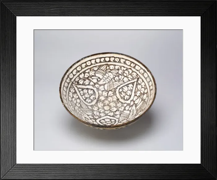 Framed Print : Bowl with Birds, Ilkhanid dynasty (1256-1353), late 13th / early 14th century Framed Print : Bowl with Birds, Ilkhanid dynasty (1256-1353), late 13th / early 14th century