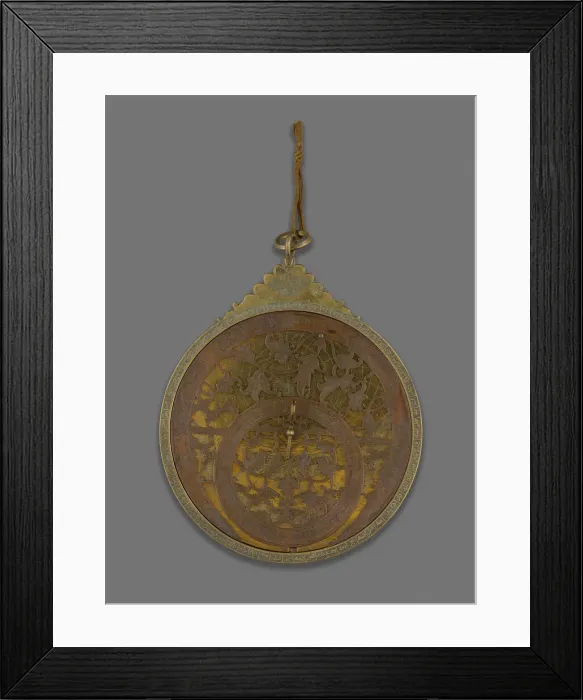Framed Print : Astrolabe, Qajar dynasty (1796-1925), 18th century; with later additions Framed Print : Astrolabe, Qajar dynasty (1796-1925), 18th century; with later additions