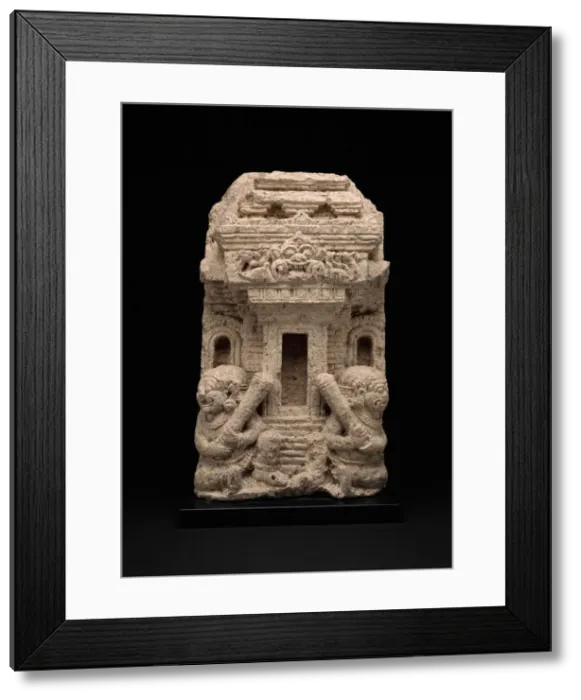 Framed Print : Model of a Temple with Guardians, 14th / 15th century. Creator: Unknown Framed Print : Model of a Temple with Guardians, 14th / 15th century. Creator: Unknown