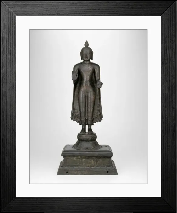 Framed Print : Buddha with Left Hand in Gesture of Gift-Giving (Varadamudra), Chola period Framed Print : Buddha with Left Hand in Gesture of Gift-Giving (Varadamudra), Chola period