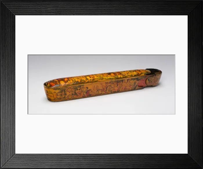 Framed Print : Pen box, Qajar dynasty (1796-1925), 19th century. Creator: Unknown Framed Print : Pen box, Qajar dynasty (1796-1925), 19th century. Creator: Unknown