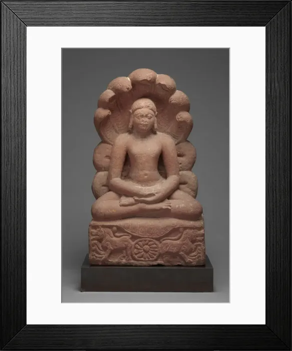Framed Print : World Savior (Tirthankara) Parshvanatha Seated in Meditation with Serpent Hood Framed Print : World Savior (Tirthankara) Parshvanatha Seated in Meditation with Serpent Hood