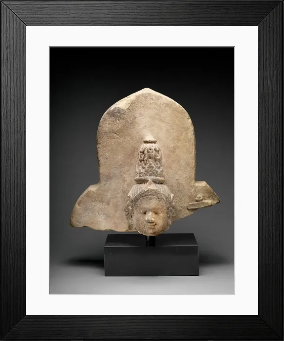 Framed Print : Head of a Female Deity, c. 9th / 13th century. Creator: Unknown Framed Print : Head of a Female Deity, c. 9th / 13th century. Creator: Unknown