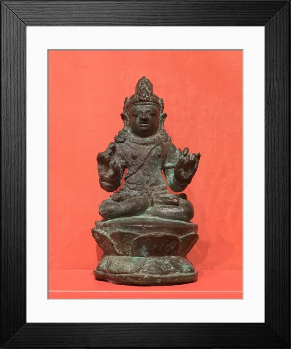Framed Print : Bodhisattva with Hands in Gesture of Teaching (Vitarkamudra), 9th / 10th century Framed Print : Bodhisattva with Hands in Gesture of Teaching (Vitarkamudra), 9th / 10th century
