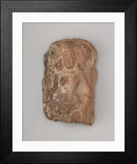 Framed Print : Woman with a Headdress, Mauryan period, 1st century B. C. Creator: Unknown Framed Print : Woman with a Headdress, Mauryan period, 1st century B. C. Creator: Unknown