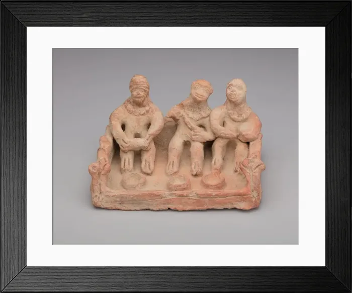 Framed Print : Votive Tank Shrine with Three Monkey Musicians, 1st / 2nd century. Creator: Unknown Framed Print : Votive Tank Shrine with Three Monkey Musicians, 1st / 2nd century. Creator: Unknown