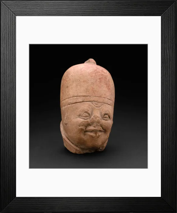 Framed Print : Head from a Figurine of a Chinese Dignitary, 14th / 15th century. Creator: Unknown Framed Print : Head from a Figurine of a Chinese Dignitary, 14th / 15th century. Creator: Unknown