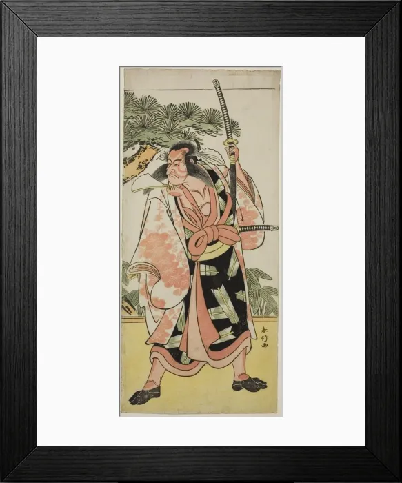 Framed Print : The Actor Ichikawa Danjuro V as Kajiwara Genta Kagesue in the Play Yuki Nazuna Saiwai... c 1787. Creator: Katsukawa Shunko Framed Print : The Actor Ichikawa Danjuro V as Kajiwara Genta Kagesue in the Play Yuki Nazuna Saiwai... c 1787. Creator: Katsukawa Shunko