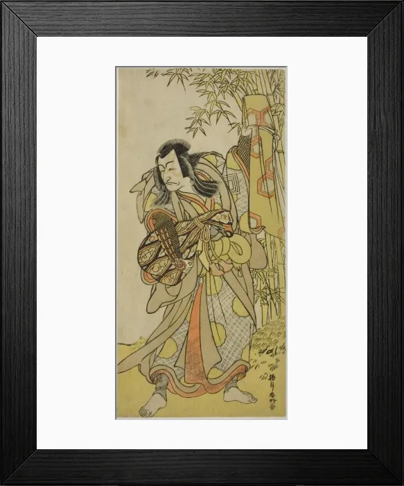 Framed Print : The Actor Ichikawa Danjuro V as Kazusa no Akushichibyoe Kagekiyo Disguised as a Blind... c1779. Creator: Katsukawa Shunko Framed Print : The Actor Ichikawa Danjuro V as Kazusa no Akushichibyoe Kagekiyo Disguised as a Blind... c1779. Creator: Katsukawa Shunko