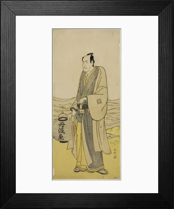 Framed Print : The Actor Ichikawa Danjuro V as Tambaya Suketaro in the Play On'ureshiku Zonji Soga... c. 1790. Creator: Katsukawa Shunko Framed Print : The Actor Ichikawa Danjuro V as Tambaya Suketaro in the Play On'ureshiku Zonji Soga... c. 1790. Creator: Katsukawa Shunko