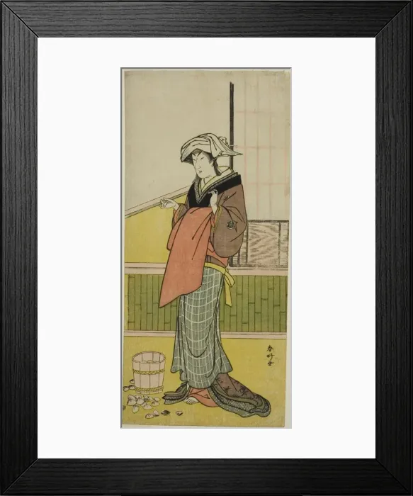 Framed Print : The Actor Nakamura Riko I as Moshio (?) in the Play Honda Yayoi Meoto Junrei (?)... c Framed Print : The Actor Nakamura Riko I as Moshio (?) in the Play Honda Yayoi Meoto Junrei (?)... c